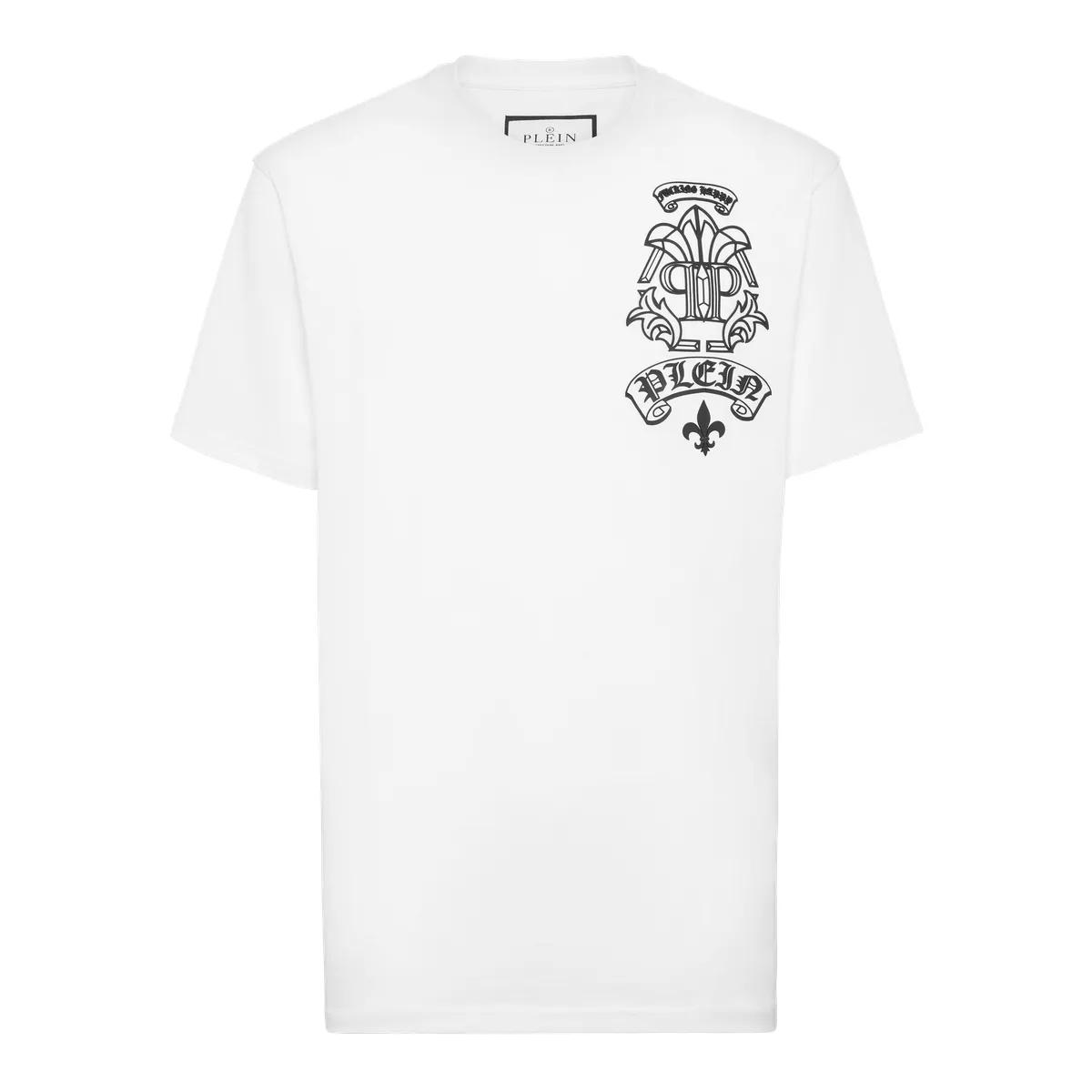 Thumbnail - Philipp Plein - T-Shirt Round Neck Ss Tattoo - Größe S - weiß