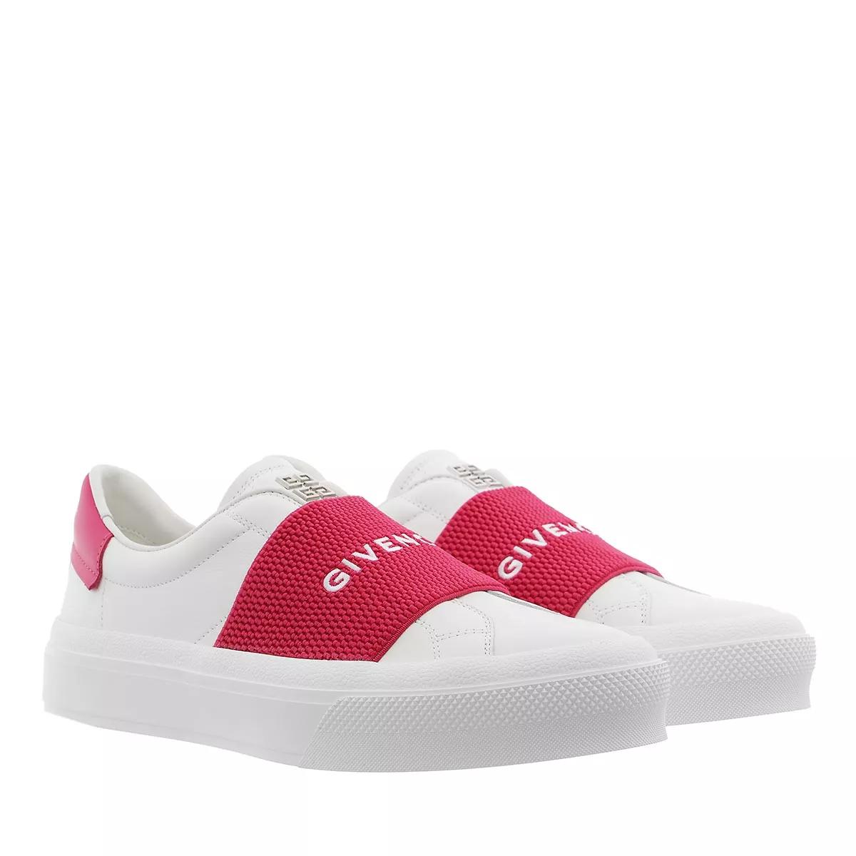 Givenchy City Sport Elastic Sneakers White Pink Low Top Sneaker