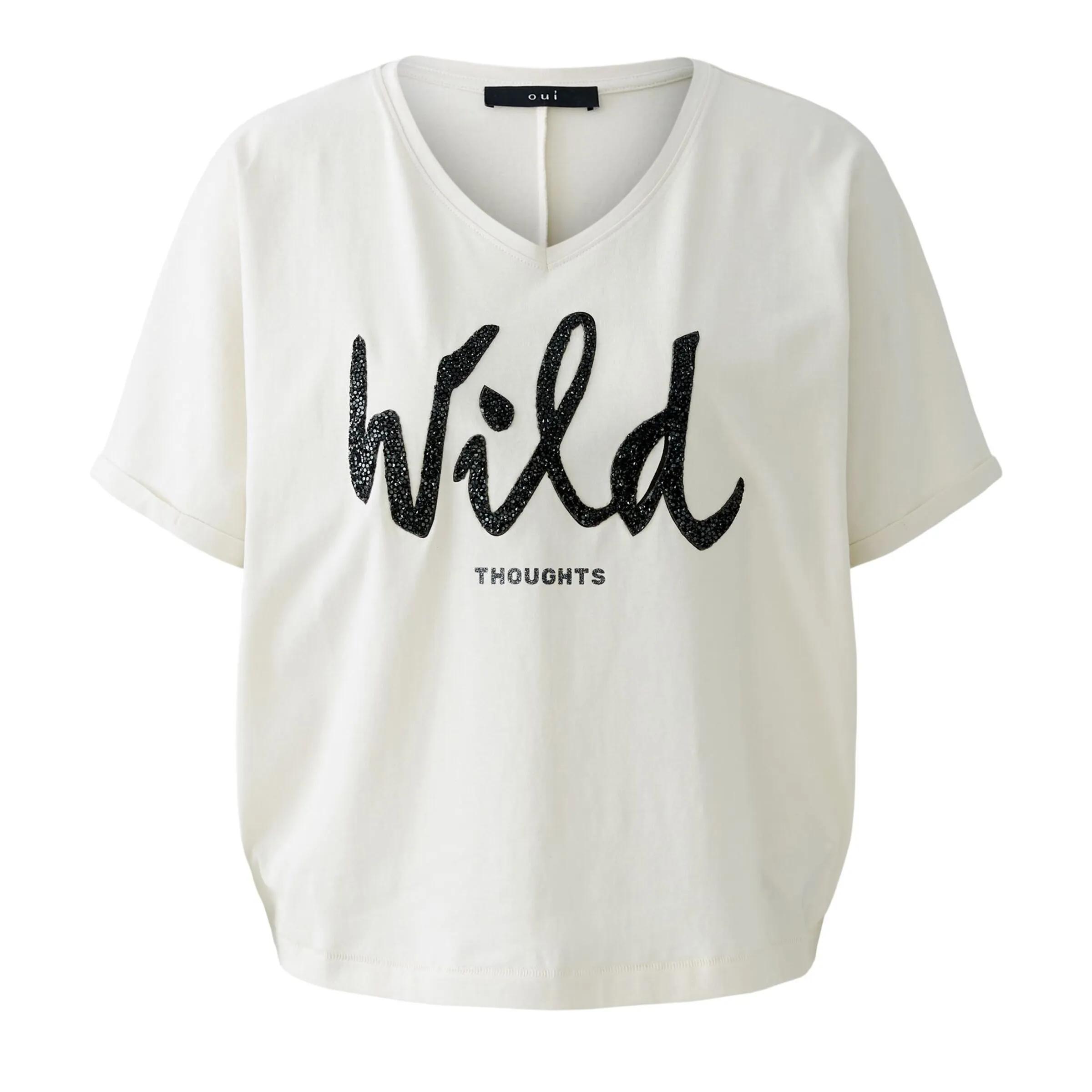 Thumbnail - Oui - T-Shirt - Größe 40 DAMEN - creme
