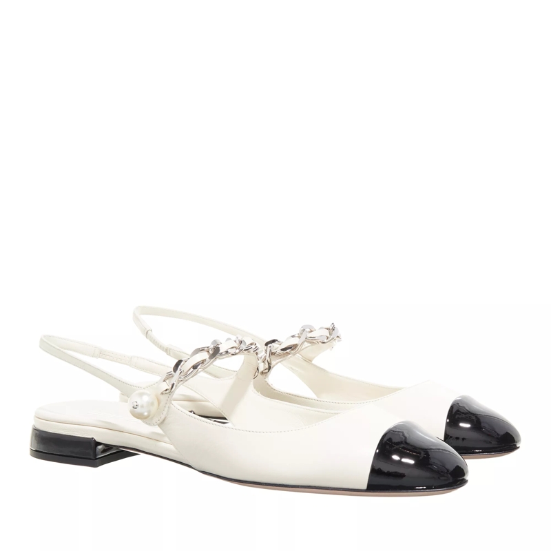 Miu Miu Ballerinas Slingback Ballets Avorio Nero