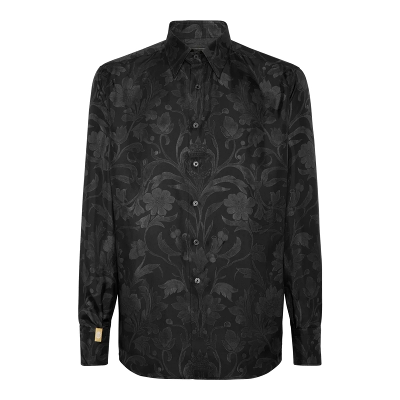 BILLIONAIRE Hemd Hemd Goldschnitt Ls Baroque schwarz