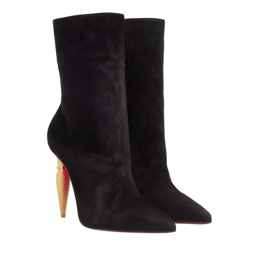 Christian Louboutin Lipbooty 100 Boots Suede Black Stiefelette