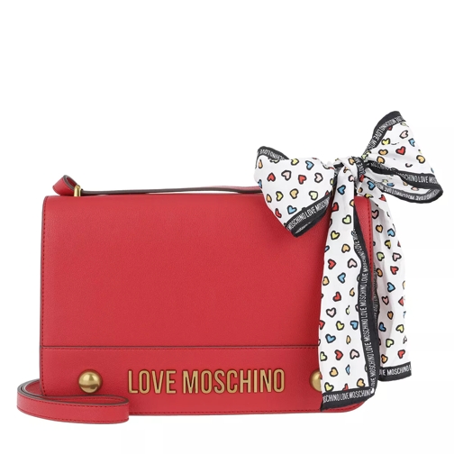Love Moschino Nappa Crossbody Bag Scarf Rosso Cross body-väskor