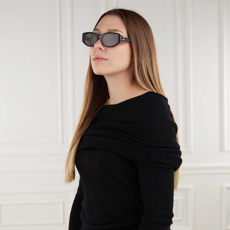 Alexander McQueen Sonnenbrille AM0469S-001 Black-Black-Grey(Image 2)