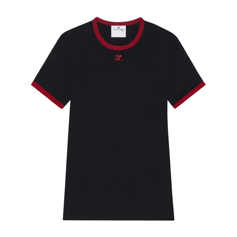 Courrèges T-shirt T-Shirts And Polos Black Ruby schwarz