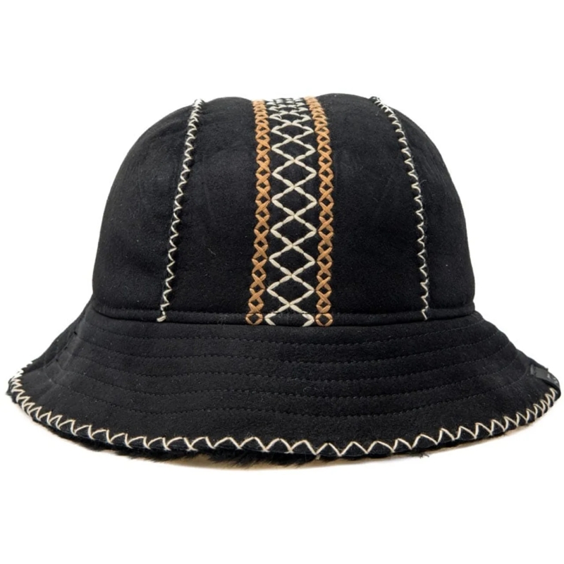 UGG Mütze Atherson Embroidered Sheepskin Bucket Hat schwarz