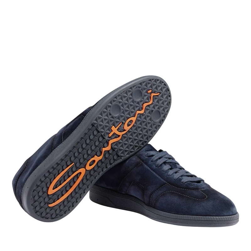 Santoni Sneaker basse Men's suede sneaker Dunkelblau(Image 3)