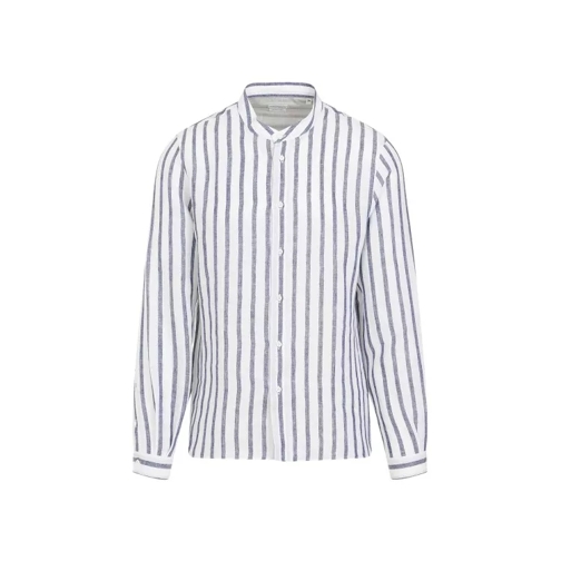 Brunello Cucinelli Striped Button-Up Shirt White 