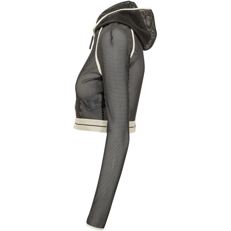 Palm Angels  Top Sportivo con Cappuccio in Rete e Zip schwarz(Image 3)
