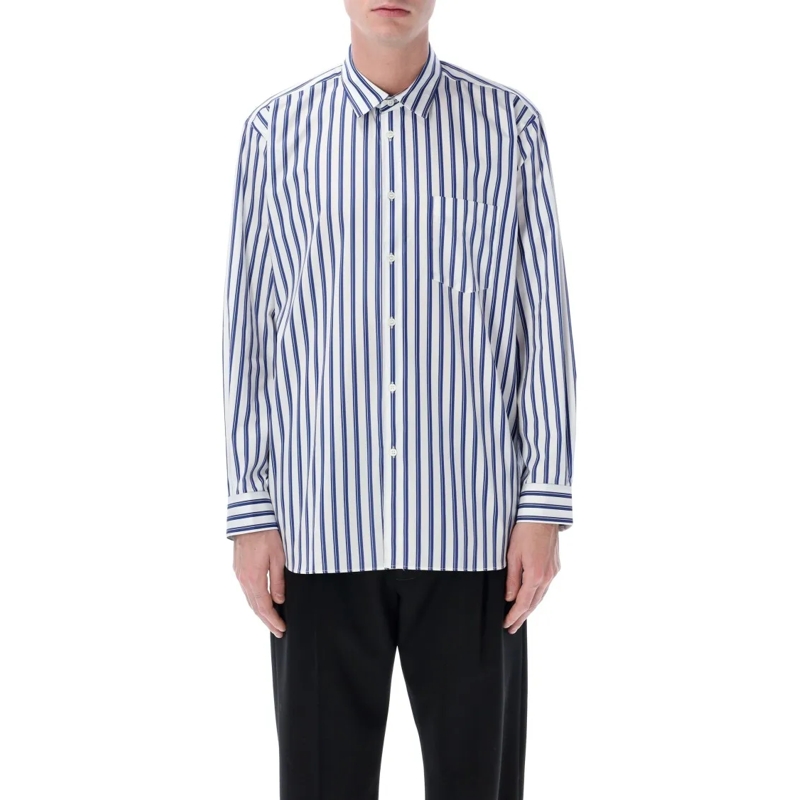 Comme des Garcons Chemise Shirt Striped Cotton Shirt Grey