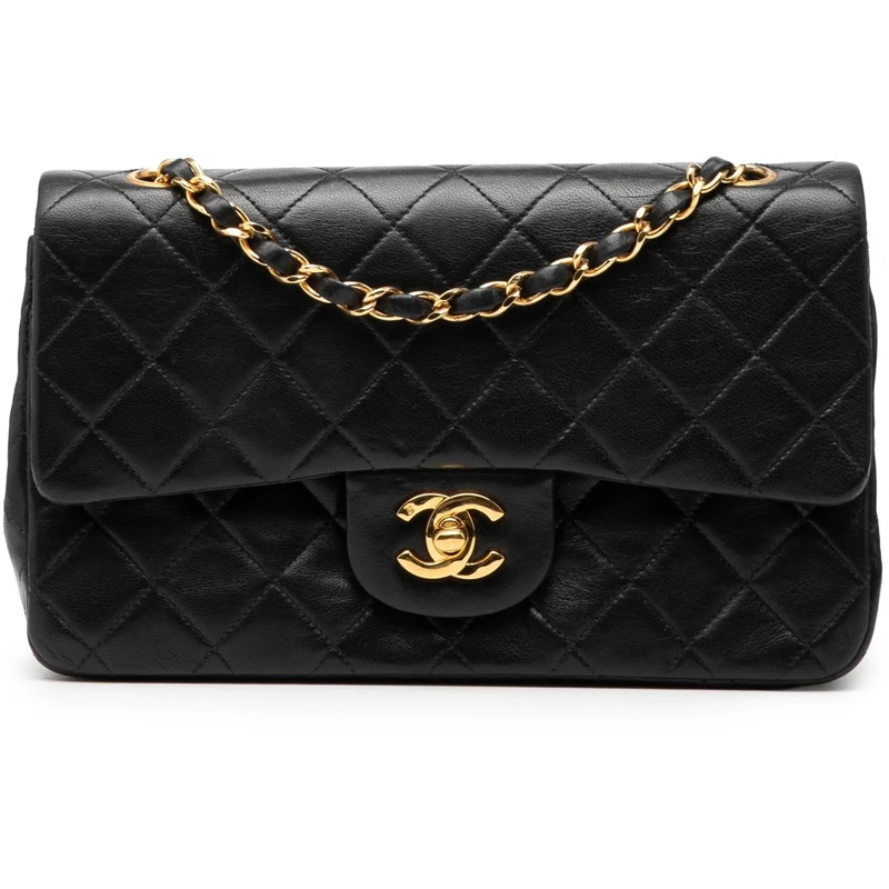 Chanel Schultertasche Small Classic Lambskin Double Flap schwarz