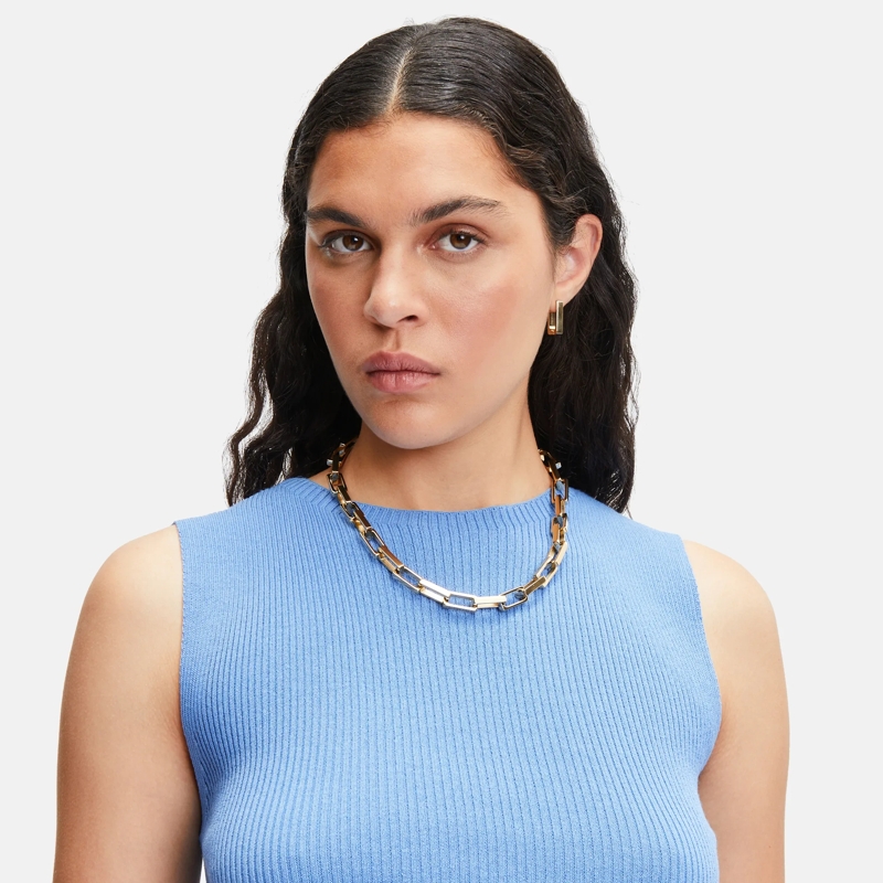 Liebeskind Berlin Ohrstecker Edelstahl Big Link gold(Image 9)