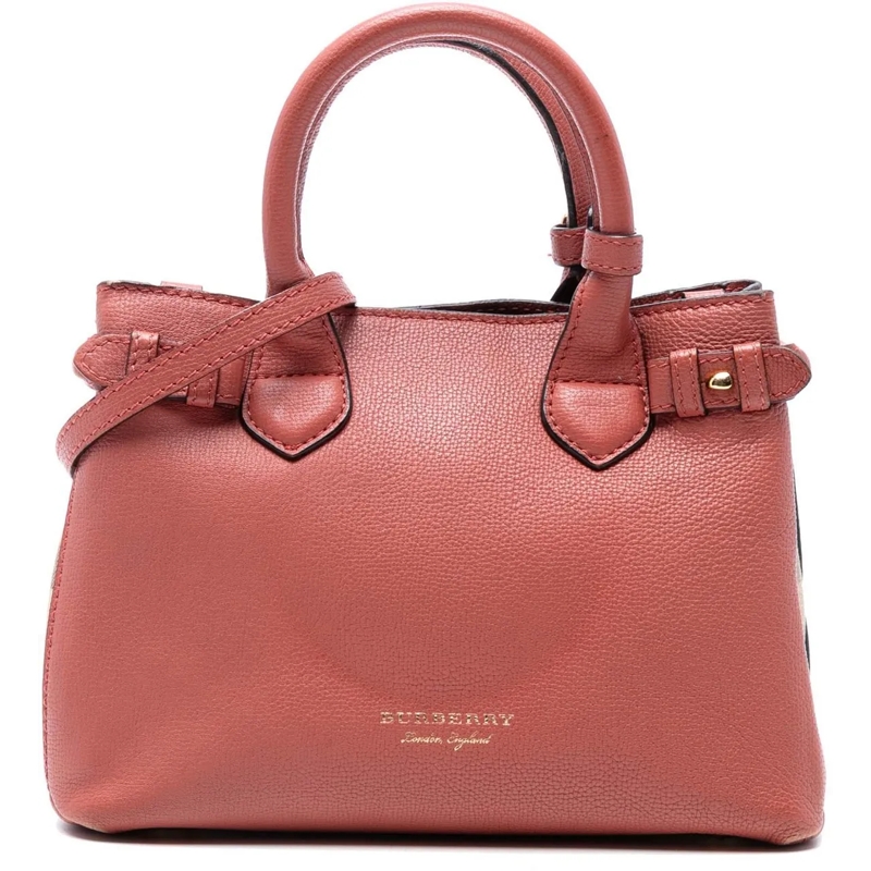Burberry Schultertasche Small Grainy Calfskin and House Check Banner Satch rose