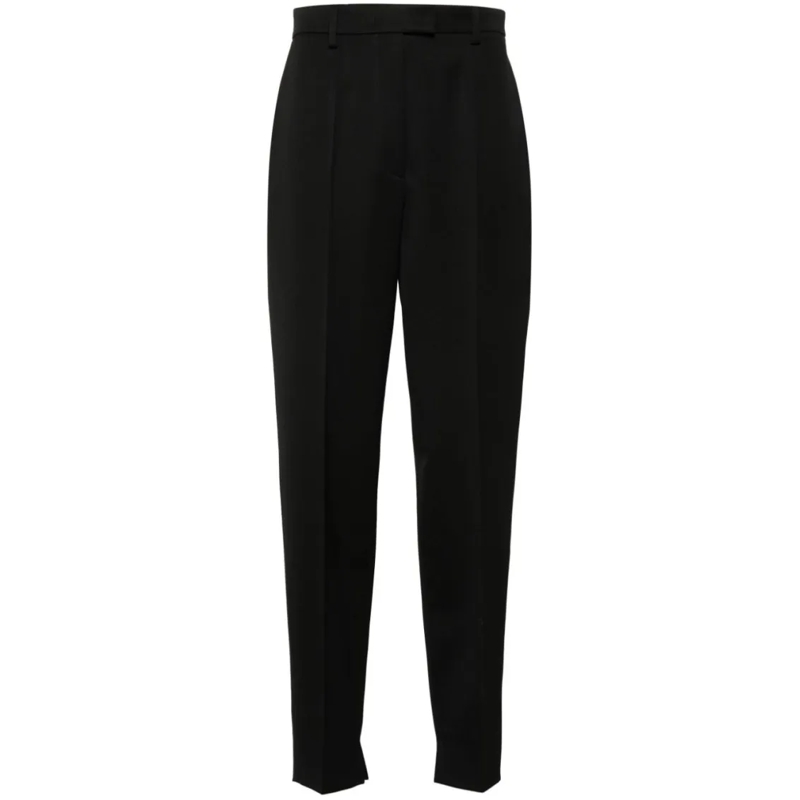 Prada  Pressed-Crease Tapered-Leg Trousers Black