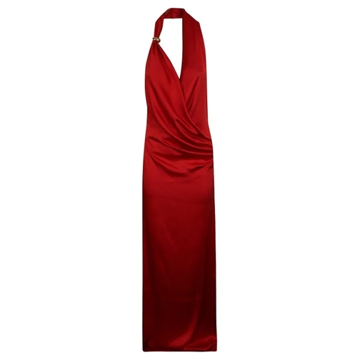 Blumarine Bright Red Satin Dress Red 