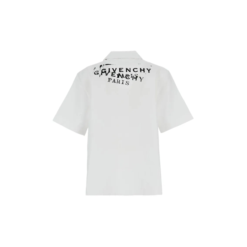 Givenchy Hemd Bowling Shirt With Chest Print White(Image 4)