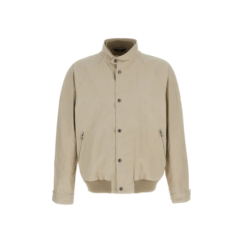 Fay  Structured Beige Jacket With Clean Minimalist Desi Neutrals