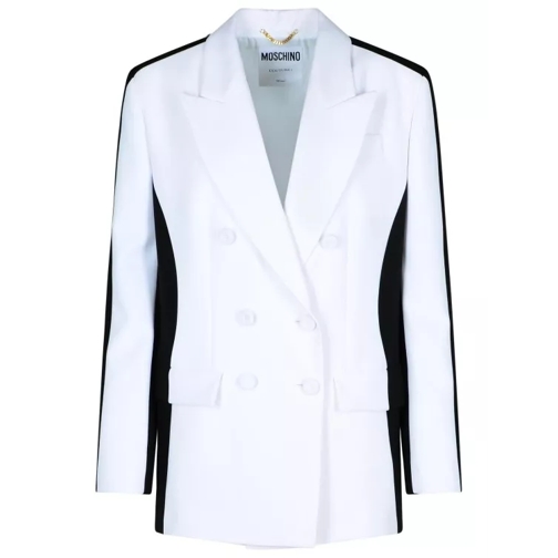 Moschino Black Polyester Blend Blazer Multicolor 