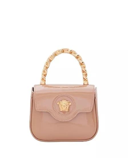 Versace Shoppers - La Medusa Patent Leather Mini Bag in bruin-Versace 1