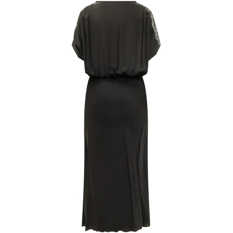 Pinko Maxikleid Abito Midi con Inserti in Pizzo schwarz(Image 2)
