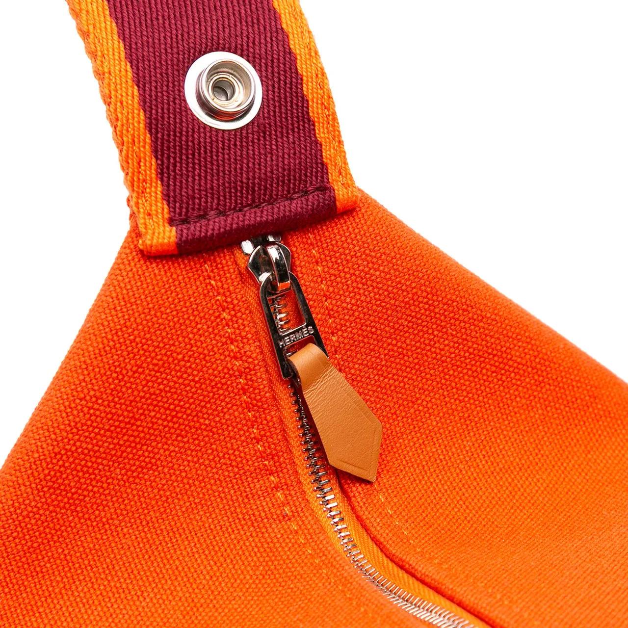 Thumbnail - Hermès Kosmetiktaschen - Large Toile Bride A Brac Case - Gr. unisize - in Orange - für Damen