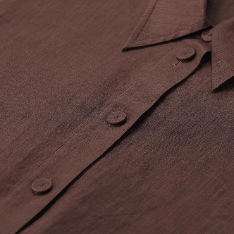 windsor. Blazer Hemdbluse aus Leinen braun(Image 6)