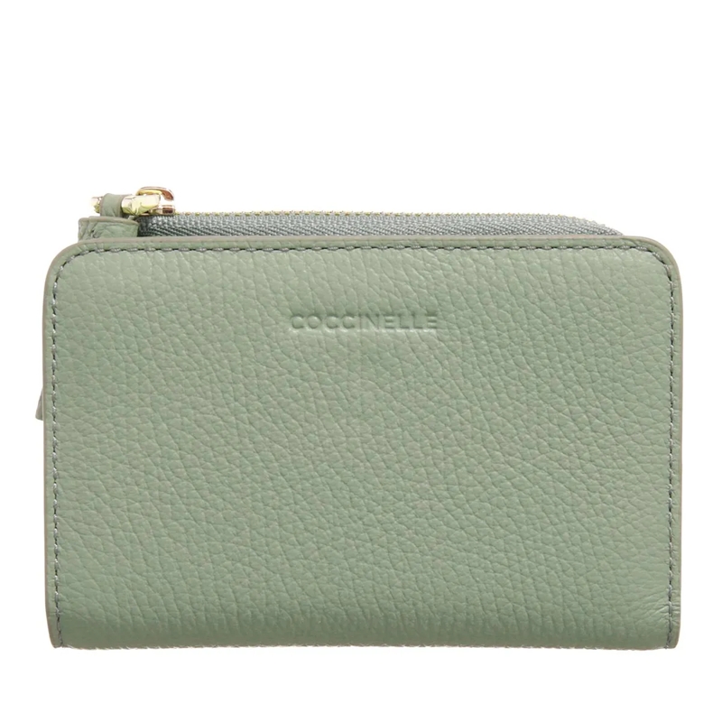 Coccinelle Bi-Fold-Portemonnaie Metallic Soft Greenery