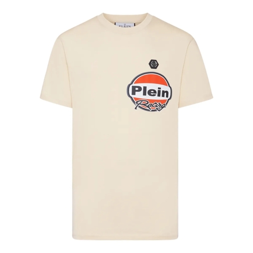 Philipp Plein T-Shirts T-Shirt Racing beige