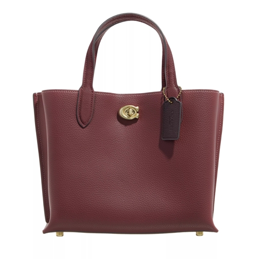 Coach Colorblock Leather Willow Tote 24 Wine Fourre-tout