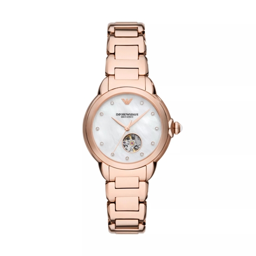 Emporio Armani Automatic Stainless Steel Watch Rose Gold Armbandsur med automatiskt urverk