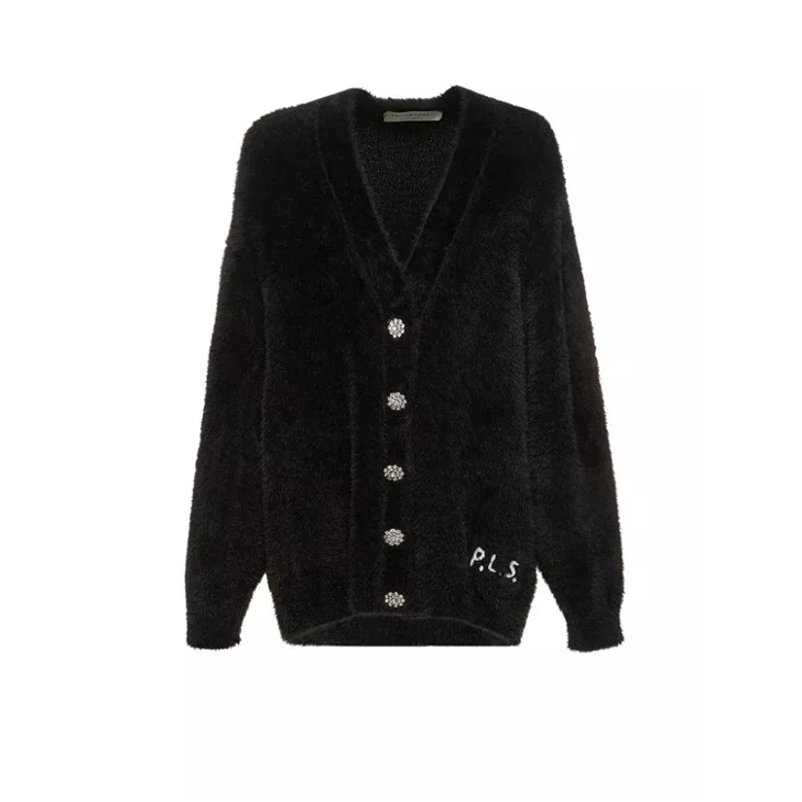 Philosophy Di Lorenzo Serafini Oversize Cardigan With Jewel 