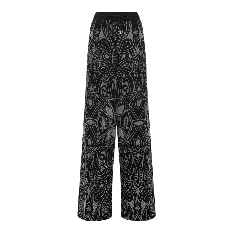Philipp Plein Jogginghose Jogging Trousers Gothic Plein Embellished schwarz