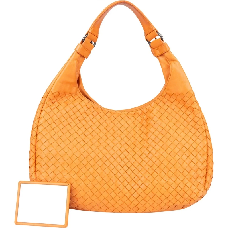 Bottega Veneta Schultertasche Bottega Veneta Orange Leather Intrecciato Handbag orange