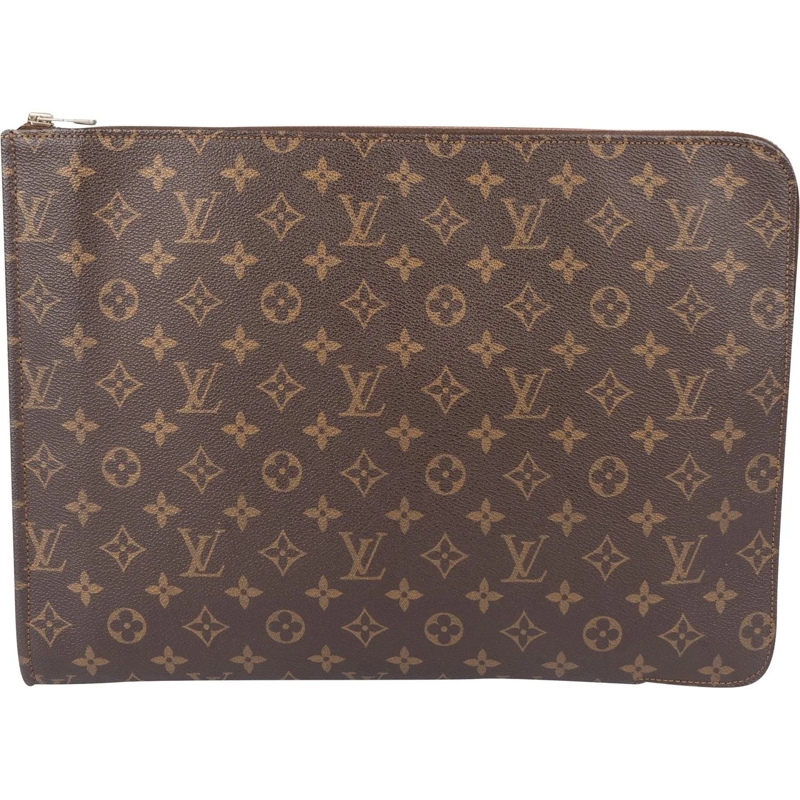 Louis Vuitton Tote Louis Vuitton Canvas Monogram Laptop Clutch braun