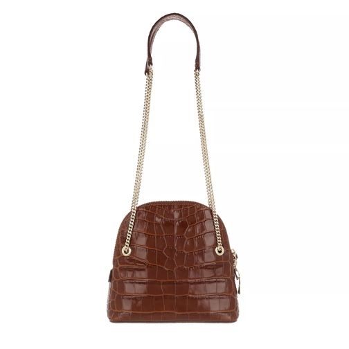 Borbonese Mini Carrie Shoulder Bag Calfskin Brown Crossbody Bag