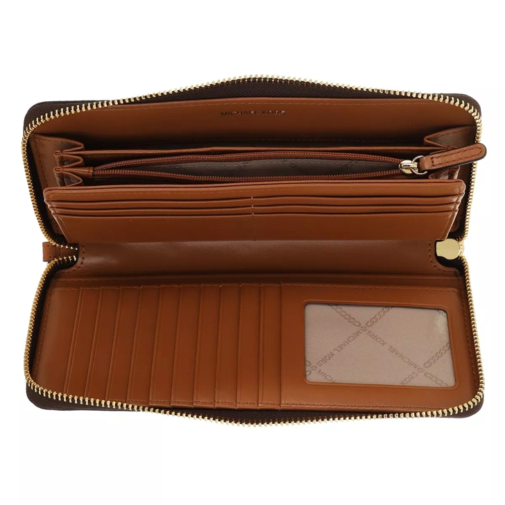 Michael kors jet set travel wallet brown top