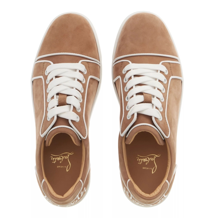 Louis Junior Suede Low Top Sneakers in Brown - Christian Louboutin