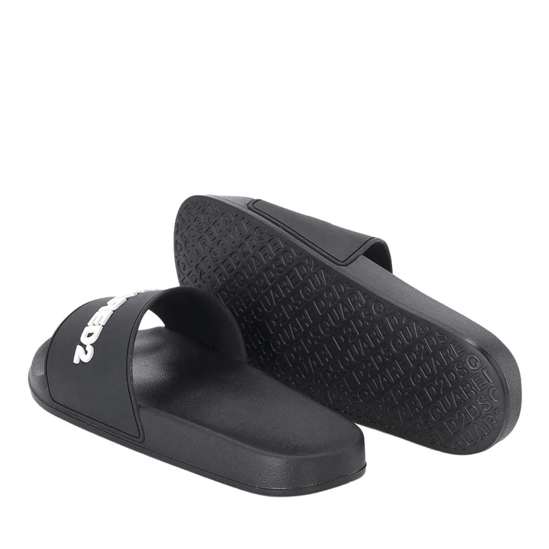 Dsquared2 Claquettes Pantoletten mit Logo schwarz(Image 2)