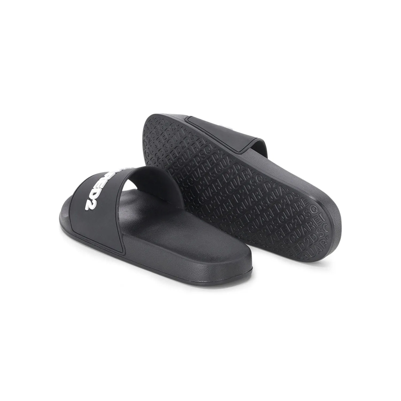 Dsquared2 Slides Pantoletten mit Logo schwarz(Image 3)