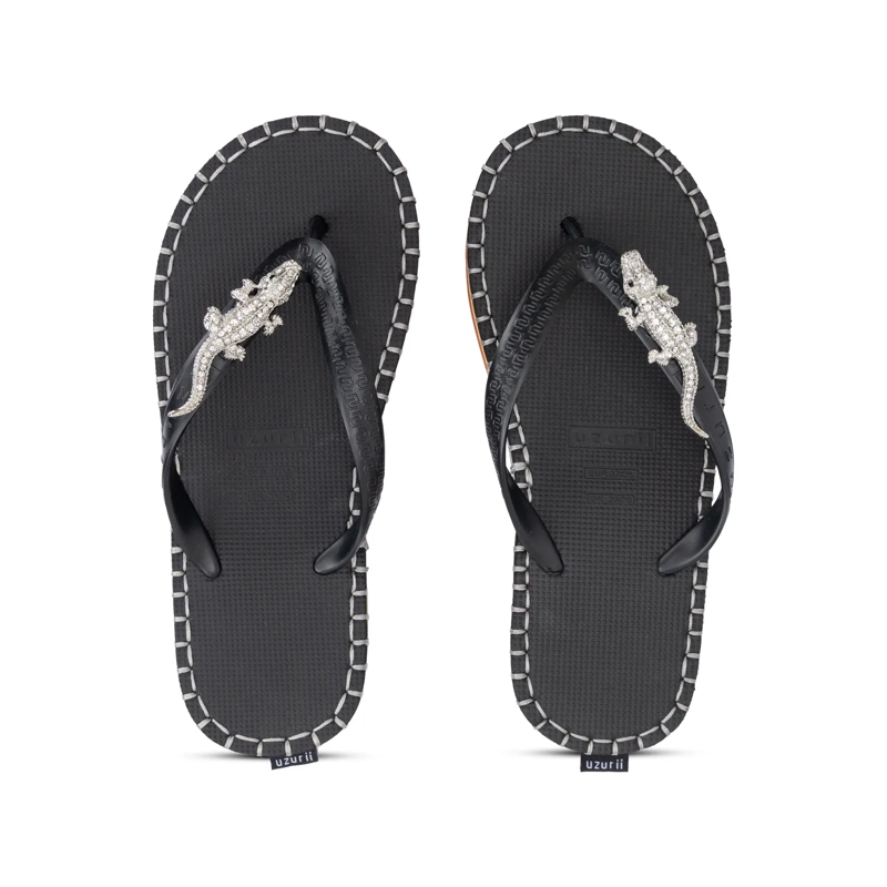 UZURII Flip Flops flip flop Crocodile Colorful Black schwarz(Image 17)
