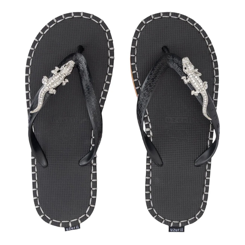 UZURII Flip Flops flip flop Crocodile Colorful Black schwarz(Image 5)