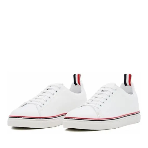 Thom Browne Calf Leather Tennis Shoes White låg sneaker