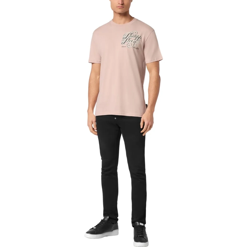 Philipp Plein T-Shirt T-Shirt The Course Mit Schmucksteinen nude(Image 4)
