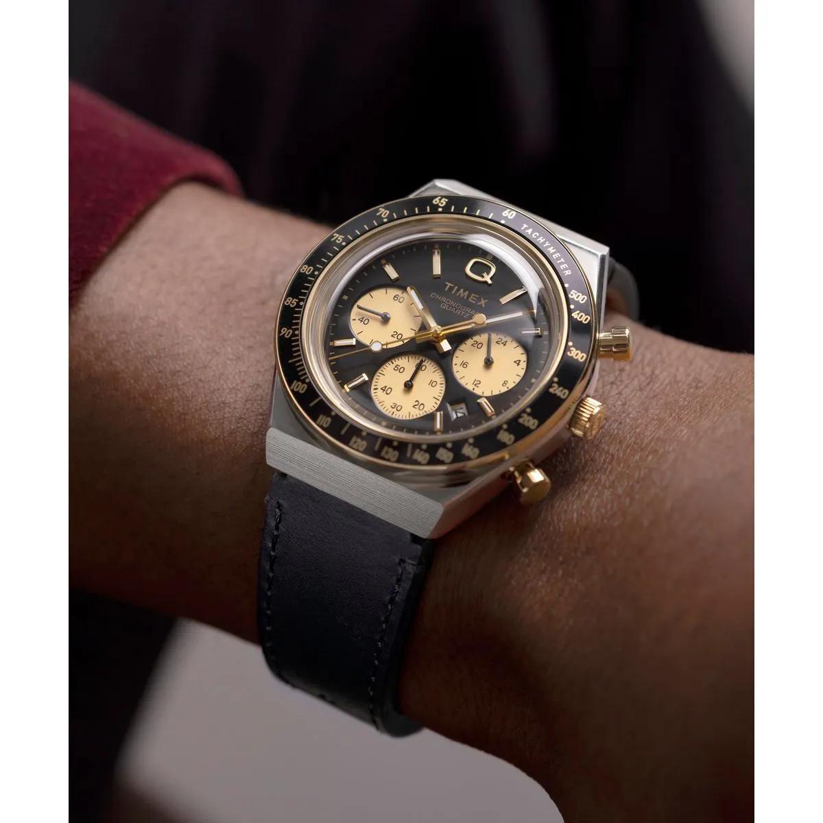 Thumbnail - Timex Uhren - Quartz Analog Chronograph Q Timex® Chronograph - Gr. unisize - in Schwarz - für Damen