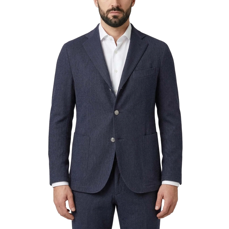 Eleventy Anzugjacke Sakko aus Baumwollmix blau(Image 2)