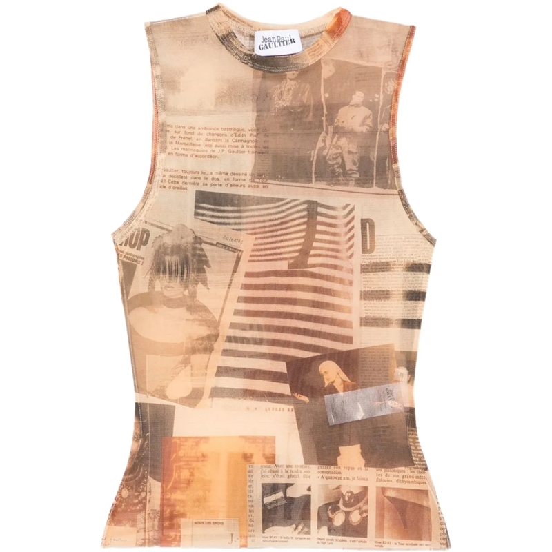 Jean Paul Gaultier T-Shirt Top Multicolour mehrfarbig