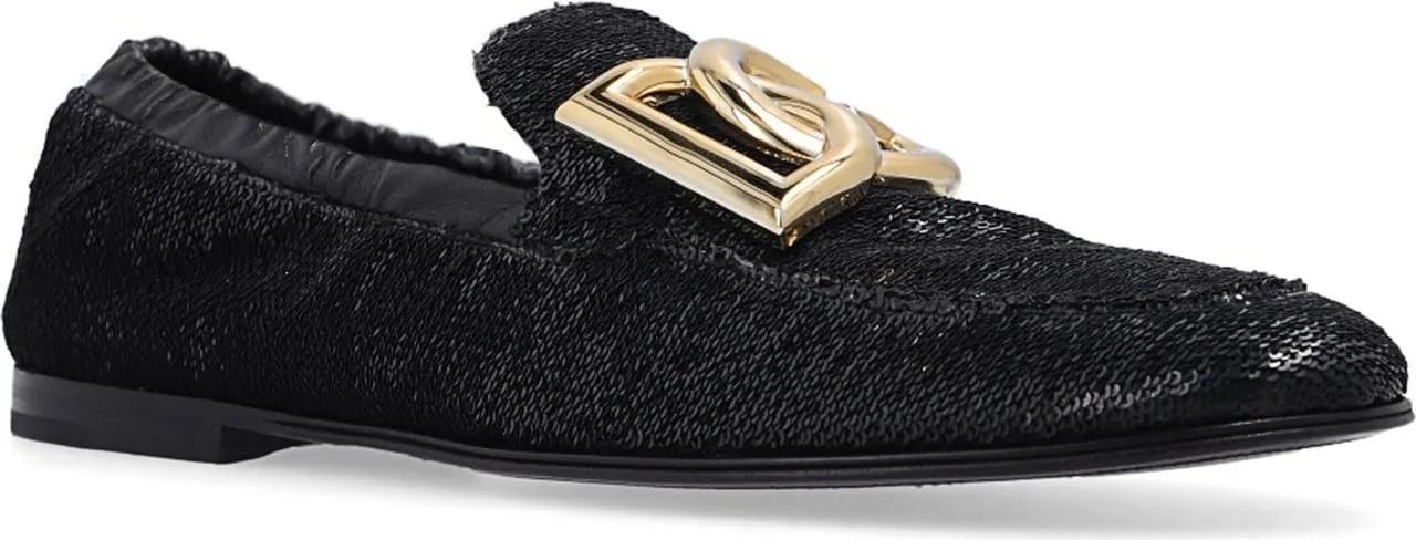 Thumbnail - Dolce&Gabbana Loafer - Ariosto Paillettes Loafers - Gr. 39 (EU) - in Schwarz - für Damen