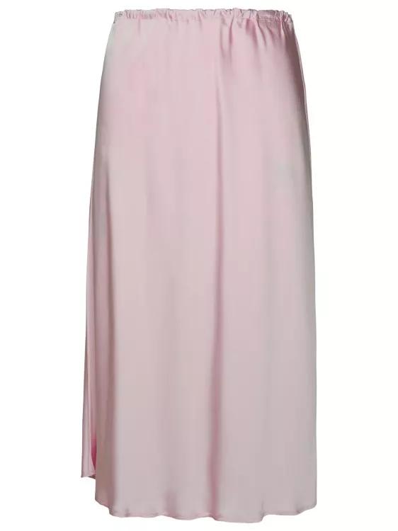 Jil Sander - Pink Viscose Skirt - Größe 34 - pink