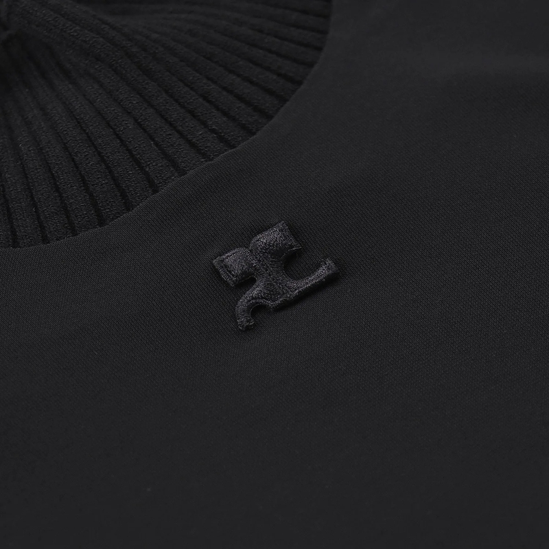 Courrèges Pullover Langarmshirt Reedition Second Skin schwarz(Image 4)