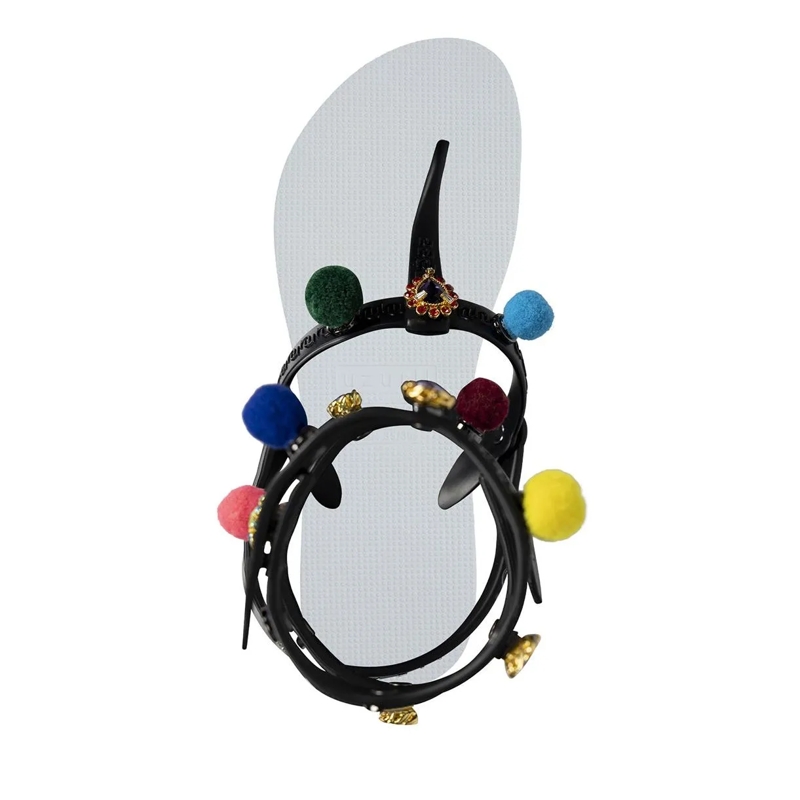 UZURII Flip Flops Zehentrenner Mondriaan Colorful Black weiss(Image 3)